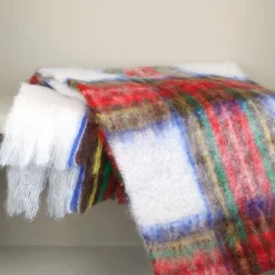 Écharpe tartan en Mohair