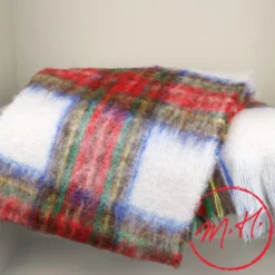 Écharpe tartan en Mohair