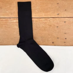 Chaussettes noires en fil d'Ecosse