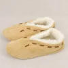 Chaussons en cuir fourrés