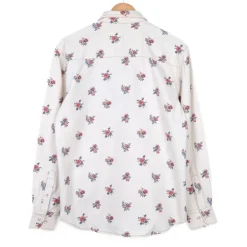 Chemise écrue à fleurs