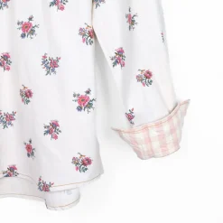 Chemise écrue à fleurs