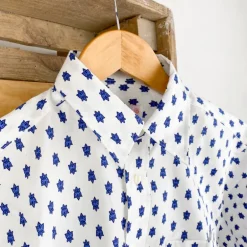 Chemise homme provençal mosca bleu et blanc