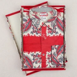 Chemise épis de blé rouge