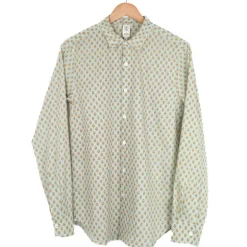 Chemise provençale motif Calisson Menthe