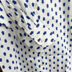 Chemisier femme provençal mosca blanc et bleu