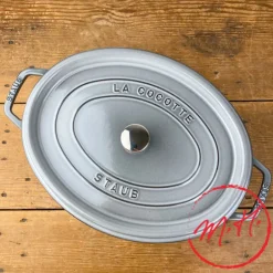 Cocotte en fonte ovale gris graphite