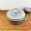 Cocotte en fonte ronde gris graphite