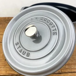 Cocotte en fonte ronde gris graphite