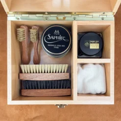 Coffret cirage en hêtre Saphir Médaille d'or