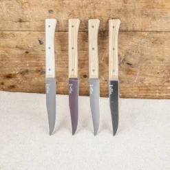 Coffret de 4 Couteaux de Table Opinel Facette en Frêne clair