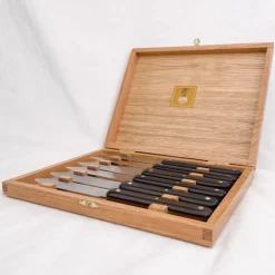 Coffret de 6 couteaux à steak manche ébène