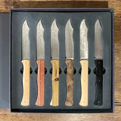 Coffret prestige de 6 couteaux Douk-Douk de table manche bois