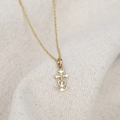 Collier Croix de Camargue vermeil