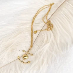 Collier grande Croix de Camargue vermeil