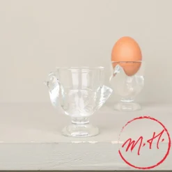 Coquetier poule en verre