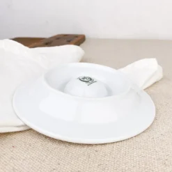Coquetier ramasse-coque en porcelaine