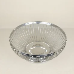 Corbeille de table chromée