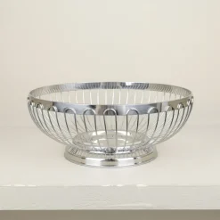 Corbeille de table chromée