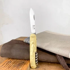 Couteau Coursolle 2 pièces laiton pêcheur