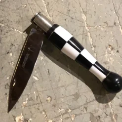 Couteau Nontron n°25 manche boule 12cm damier