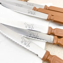 Couteaux chien caramel (x6)