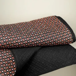 Couverture provençale treille noir 170 x 170 cm