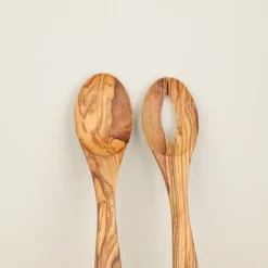Cuillères à salade en bois d'olivier