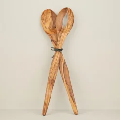 Cuillères à salade en bois d'olivier