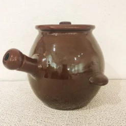 Daubière en terre cuite châtaigne