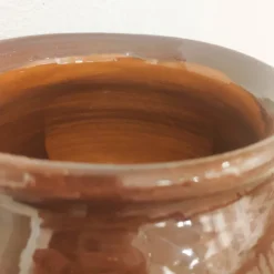 Daubière en terre cuite châtaigne