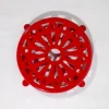 Dessous de plat rond émaillé rouge