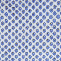 Dessus de lit piqué pâquerette bleue