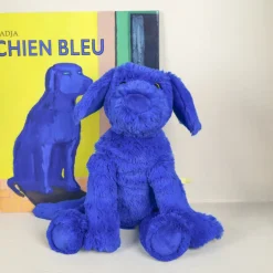Doudou chien bleu