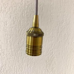 Douille E27 aluminium bronze doré