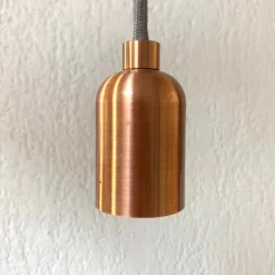 Douille E27 en aluminium lisse patiné