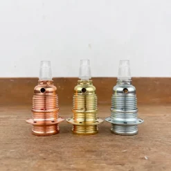 Douille E14 en métal double bague