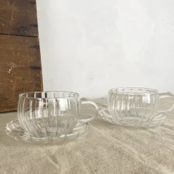 Duo de tasses à thé en verre