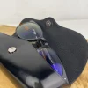Etui à lunettes en cuir à rabat
