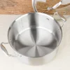 Faitout Triply Inox 24 cm avec couvercle en verre