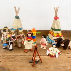 Figurines indiens et leur camp