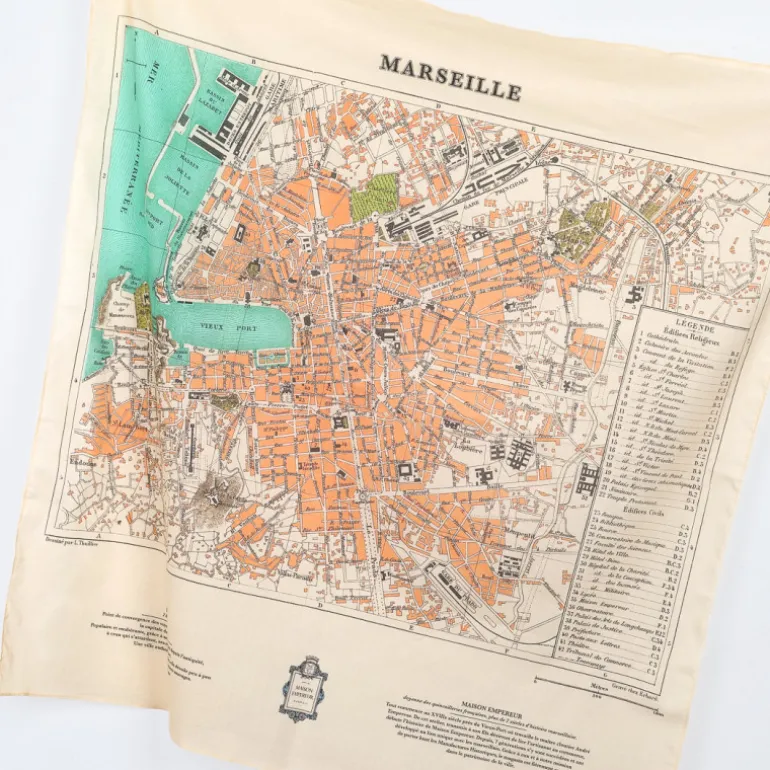 Foulard carte de Marseille