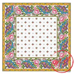 Foulard provençal blanc et rose
