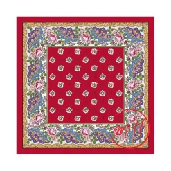 Foulard provençal roses rouge Souleiado