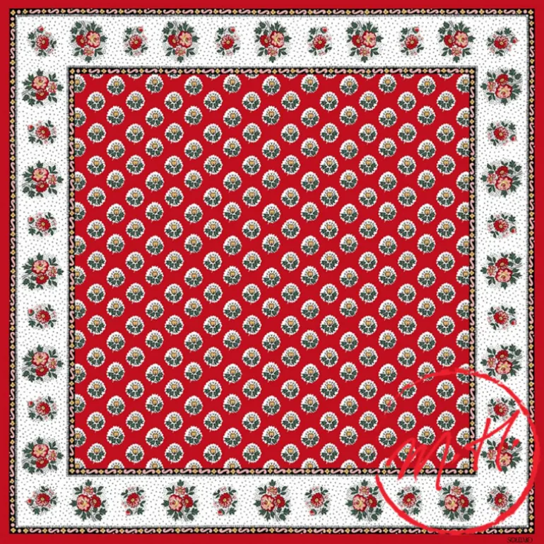 Foulard provençal rouge Souleiado