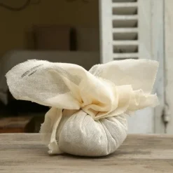 Furoshiki lavande en toile naturelle