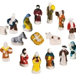 4 fèves santons en porcelaine