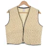 Gilet boutis beige motif calisson