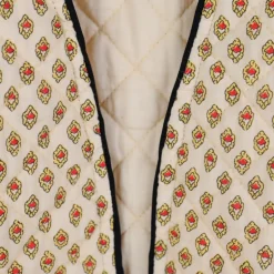Gilet boutis beige motif calisson