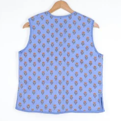 Gilet boutis provençal bleu